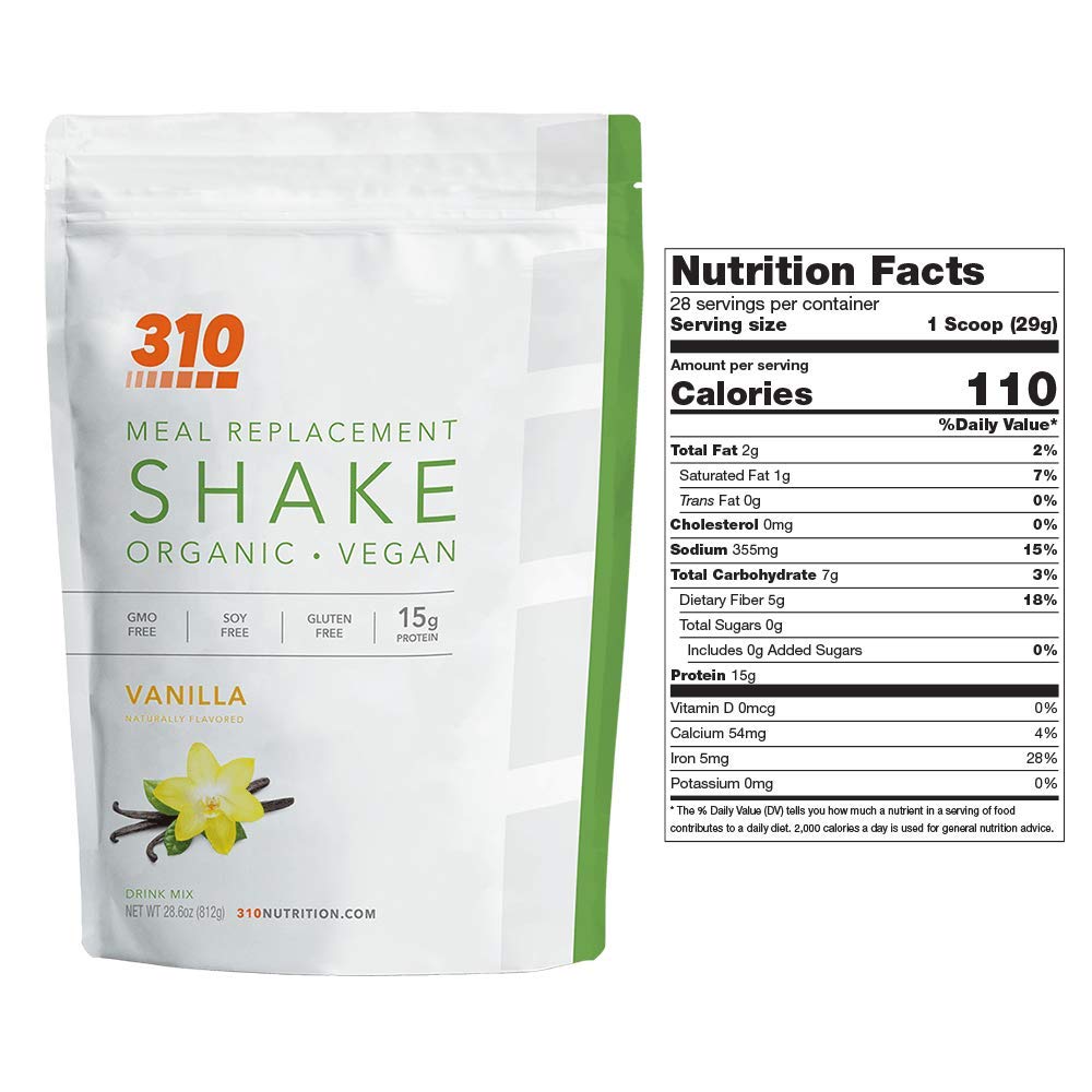 Vegan Organic Plant Protein Powder and Meal Replacement Shake With Shaker Cup and 2 Oz MCT Oil - By 310 Nutrition - Gluten, Dairy and Soy Free - 0g of Sugar | Keto and Paleo Friendly (Vanilla) 3