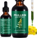 Mullein Drops for Lungs, Mullein Leaf Extract for Lungs, Natural Mullein Herbal Supplements, Mullein Chlorophyll Drops for Lungs, Lung Cleanse for Smokers - 2.02 fl oz 2