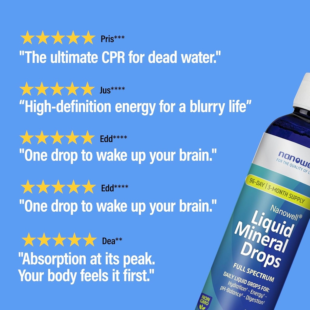 Liquid Mineral Drops - Trace Mineral Supplement | Full Spectrum Minerals | Ionic Liquid Magnesium, Chloride, Potassium | Low Sodium | Energy, Electrolytes | 288 Day Supply, 8 fl oz (Pack of 3) 3