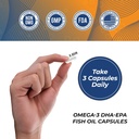 Omega 3 Fish Oil Capsules [3000mg] Omega 3 Supplement DHA Supplement | Omega3 Fish Oil Pills | for Heart Health, Immune System, Joints, Skin, & Brain Health, Gluten-Free and BURPLESS 6