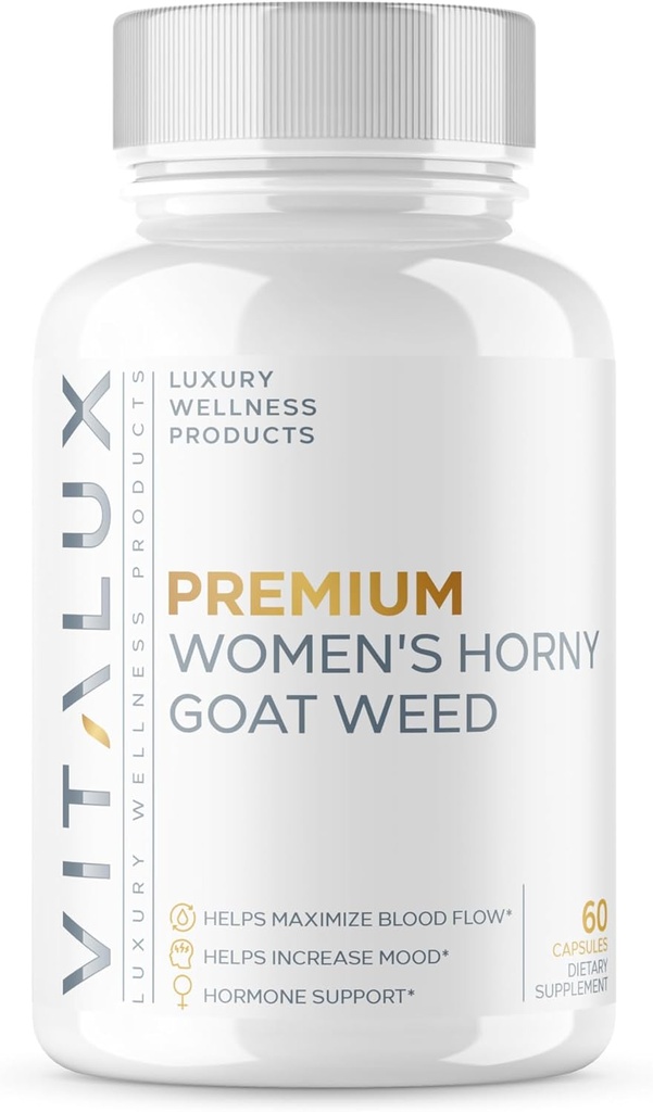 VITALUX || #1 Rated Premium Women's 9-in-1 Horny Goat Weed || Female Health, Mood, Optimize Blood Flow | Ultra Dosed Formula w/ 8 Powerful Ingredients | 3rd Party Tested + USA Made - 60 Capsules 2