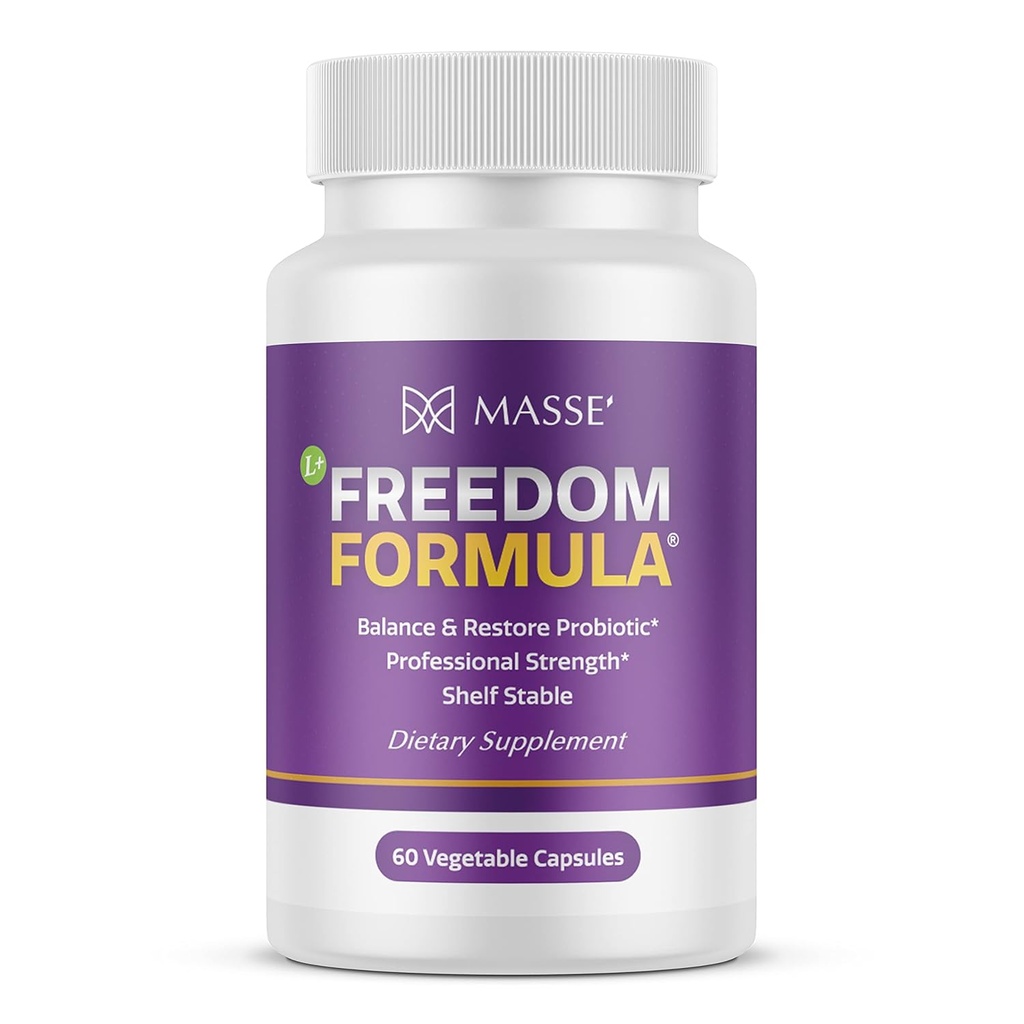 MASSE' Dietary Supplement for Probiotic Balance & Restore Formula and Sensitive Skin Face Wash with AcneZero Skin Cleanser 3