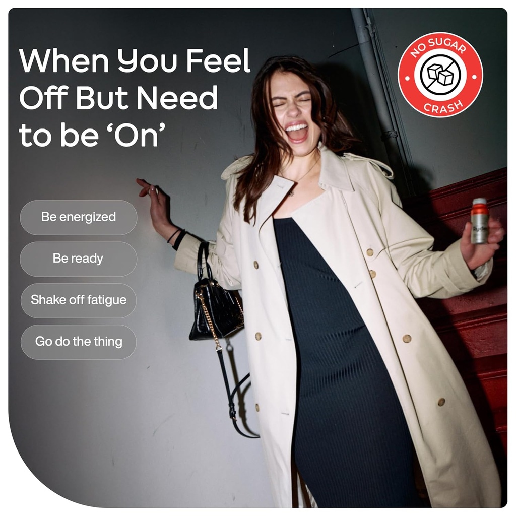 Ryde: Energize Shot | Tropical Flavor | Green Tea Caffeine, Taurine, Ginseng Extract & B Vitamins | 0 Calories, 0 Sugar | 2 FL OZ Shots | Boosts energy* (8 Pack) 4