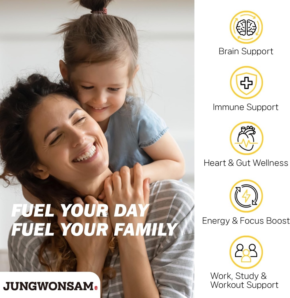 6-Year Korean Red Ginseng Extract & Royal Honey | 30 Sticks | Sweet Flavor | 70mg Ginseng, 15% Australian Honey | Energy, Focus, Fatigue, Immune Support | Daily Supplement for Men & Women 5