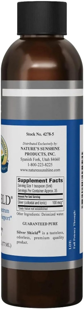 Nature's Sunshine Silver Shield Liquid, 6 Fl Oz | Colloidal Silver Liquid with Aqua Sol Technology Provides Immune Support and Protection 4