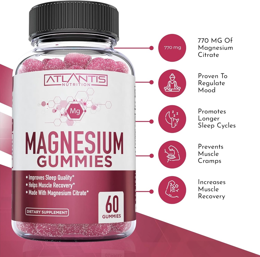 Atlantis Nutrition Hormonal Balance for Women & PMS Gummies + Ashwagandha Gummies + Magnesium Gummies 5