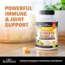 Turmeric Quercetin with Bromelain Supplement - Natural Extra Strength Immune and Joint Support with BioPerine Black Pepper for Max Absorption - Organic Tumeric Bromelain Supplement Vegan Safe, Non-GMO 6