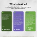 CalmSupport: Stress & Relaxation Support - Ashwagandha, Passion Flower, Valerian Root, Ginger, GABA, Velvet Bean, Motherwort, Oat Seed, Phyllanthus, L-Theanine, L-Tryptophan, Folate, C,B1,B6,B12,Zinc 6