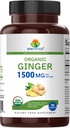 Brieofood Organic Ginger 1500mg, 45 Servings, Vegetarian, Gluten Free, 90 Vegetarian Tablets 3