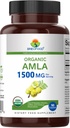 Brieofood Organic Amla 1500mg, 45 Servings, Vegetarian, Gluten Free, 90 Vegetarian Tablets 3