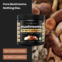 NutraChamps Organic Mushroom Powder - 10-in-1 Complex - Mushroom Supplement Powder Blend for Memory, Focus & Immune Support - 8oz (8.0 OZ, Mushroom Blend) 3