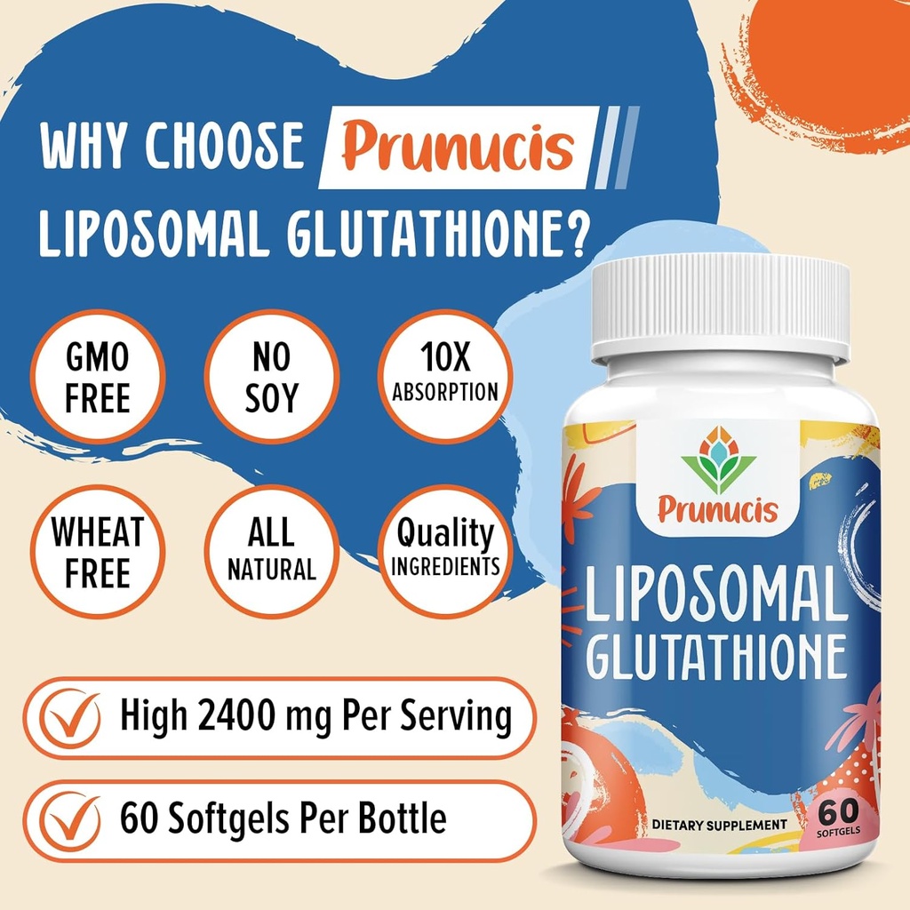 2400MG Liposomal Glutathione, with Vitamin C, Milk Thistle & Alpha-Lipoic Acid, Master Antioxidants, Pure Reduced L-Glutathione - Immune System, Cell Repair, Energy, High Absorption, 240 Softgels 4