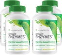 Youngevity Ultimate Enzymes® - Multi Enzymes for Digestion, Gas & Bloating Relief - Betaine HCl, Ox Bile, Pancreatine 10X, Papain 6M, Pepsin 1:3000 (120 Capsules - 4 Pack) 2