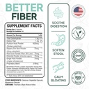 Organics Ocean Better Fiber - Daily Fiber Supplement - Soften Stool for Effortless Bowel Movements - with Psyllium Hulk and Slippery Elm - 6 Bottles 3