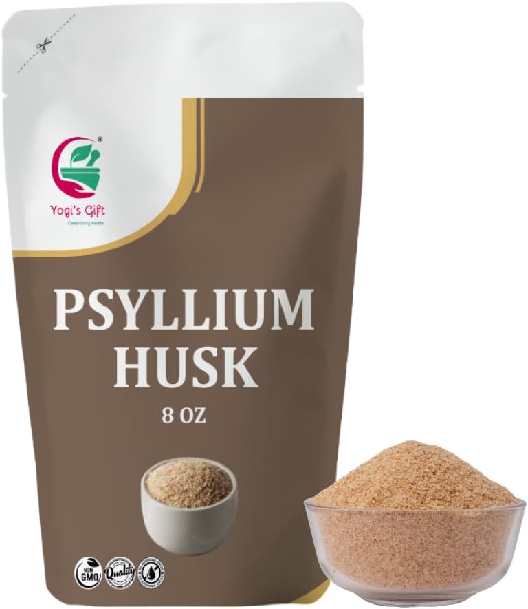 Psyllium Husk Whole 8 oz | 98% Purity | Soluble Fiber Supplement | Keto Friendly | Use in Smoothies, Cooking and Baking | Unflavored, Fine Ground, 100% Natural, Non GMO | by Yogi's Gift® 5