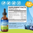 Liquid Calcium Citrate Drops with L-Lysine 500mg, Magnesium & Zinc, Calcium Citrate 600mg Supplement with Vitamin D3 & K2 for Kids & Adults, 2 Fl Oz 3