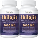 2000 MG Shilajit Supplement, 100% Pure Shilajit with 85+ Trace Minerals & 60% Fulvic Acid, Boost Energy & Immunity, Vegan, Natural, 120 Capsules 2