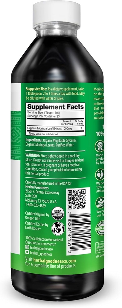 Herbal Goodness Moringa Leaf Extract - Parent (Moringa Leaf Extract 12oz) 4