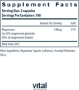 Vital Nutrients Magnesium Glycinate + Malate | 120mg Vegan Magnesium Supplement for Women and Men | Muscle, Heart, Bone Support* | Promotes Relaxation | Gluten, Dairy and Soy Free | 200 Capsules 3