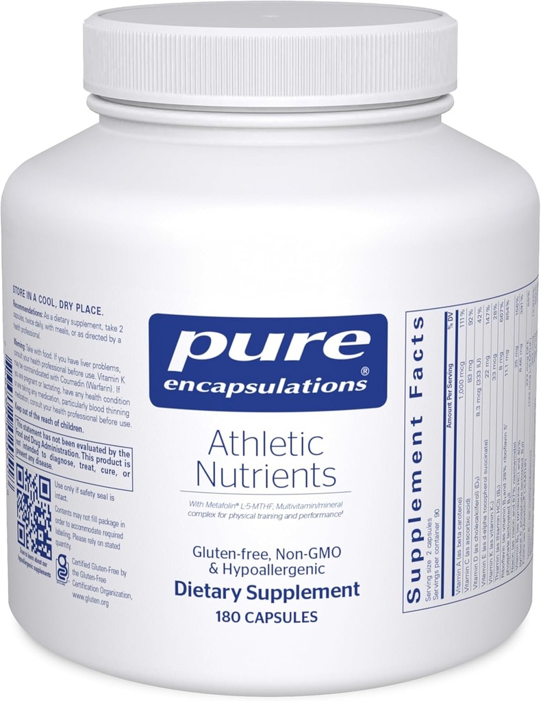 Pure Encapsulations Athletic Nutrients | Multivitamin/Mineral Complex for Exercise Performance and Training* | 120 Capsules 2