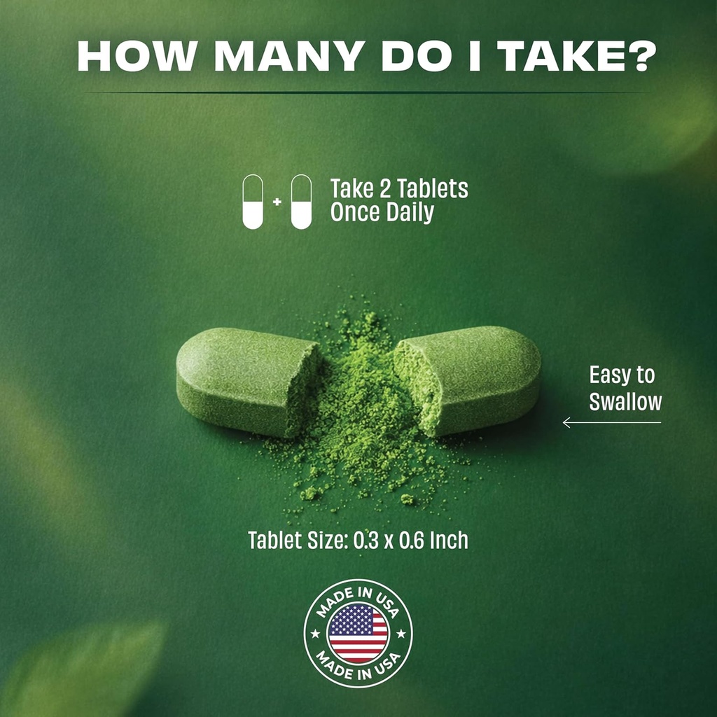 Pomona Wellness Super Greens Supplement, Full of Superfood Vitamins & Minerals, Fruits & Vegetable, Greens Powder for Bloating and Digestion, Gut Health, USDA Organic, Non-GMO, 60 Tablets 4