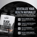 Pure Organic Cold-Pressed Black Seed Oil Capsules - Vegan Non-GMO Pure Nigella Sativa Black Cumin Seed Oil for Beauty Immunity & Overall Wellness Support - Thymoquinone-Rich 1000mg Serving (60 Day) 6