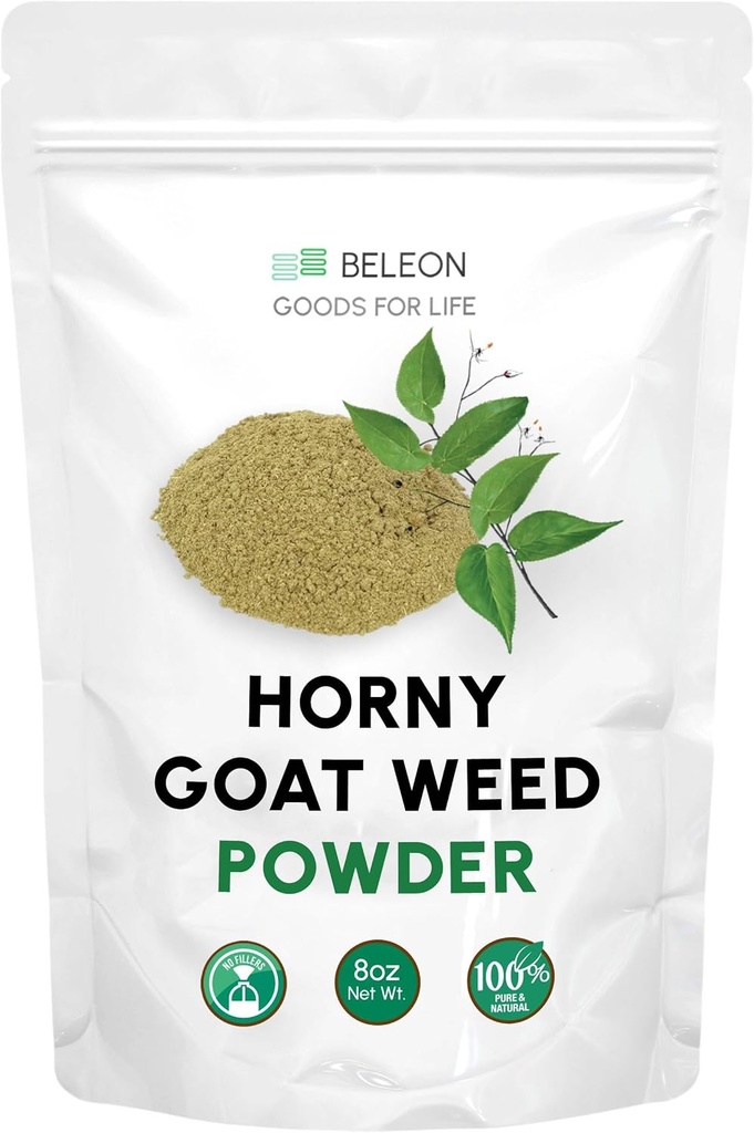 Horny Goat Weed Powder 8 oz - Pure Epimedium Powder for Men and Women, Energy and Immune System Support 2