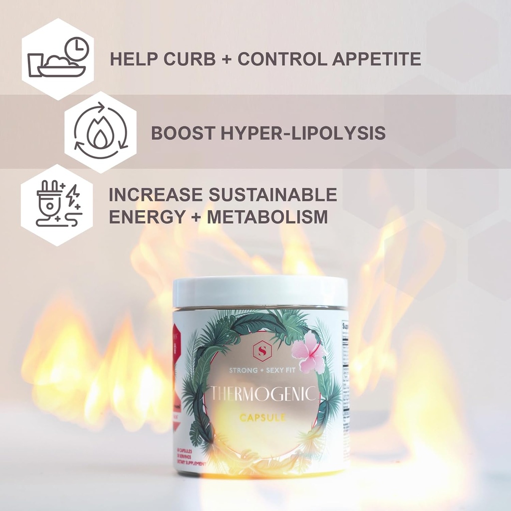 Strong + Sexy Fit, Weight & Diet Support Health Supplement, Workout Supplements, Natural Energy with Green Tea Extract, Appetite & Metabolism Support, Supplements for Women, Unflavored, 60 Capsules 3