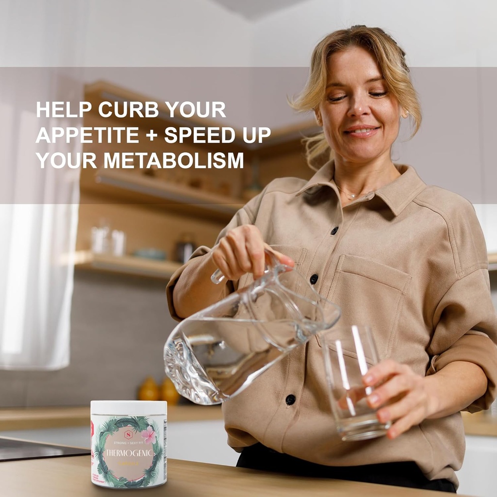 Strong + Sexy Fit, Weight & Diet Support Health Supplement, Workout Supplements, Natural Energy with Green Tea Extract, Appetite & Metabolism Support, Supplements for Women, Unflavored, 60 Capsules 4