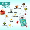 2 Pack Ashwagandha Gummies with L-theanine, Ashwa Root Supplement Gummy for Women Men, 120 Strawberry Flavored Gummies 3