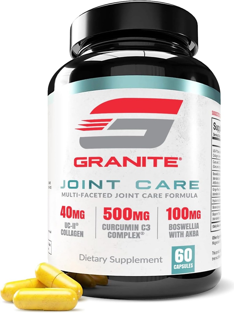 Granite Joint Care: Premium UC-II Collagen, Turmeric Curcumin C3, AKBA Boswellia + More - All-in-One Support for Joint Mobility, Comfort & Strength (60ct) 2