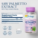 SOLARAY Saw Palmetto Extract - Prostate Health and Urinary Tract Support - 136 mg Fatty Acids and Sterols - Lab Verified, 60-Day Money-Back Guarantee (120 Servings, 120 Softgels) 3
