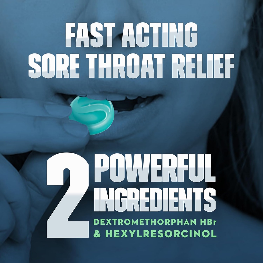 Mucinex InstaSoothe Sore Throat + Cough Relief Alpine Herbs & Mint Flavor, Fast Acting, Cooling Comfort, Powerful Sore Throat Oral Pain Reliever, 40 Medicated Drops 3