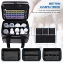 Large Medicine Storage Bag, Double Layer Pill Bottle Organizer Storage Bag with Lockable Zipper, Medication Travel Bag Carrying Case for Men Women 4