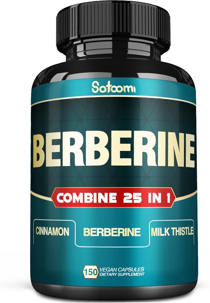 Satoomi 25in1 Berberine Supplement - Berberine Hcl - Ceylon Cinnamon - Milk Thistle and More 2