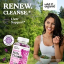 Wild & Organic Milk Thistle Gummies 1500mg - Herbal Supplement for Liver Cleanse Detox - Silymarin Milk Thistle Liver Detox Gummies - 60 Vegan, Non-GMO Chews 3