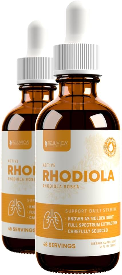 Active Rhodiola - Rhodiola Root Extract with Natural Rosavins - Liquid Delivery for Better Absorption - Supports Energy & Stress 2