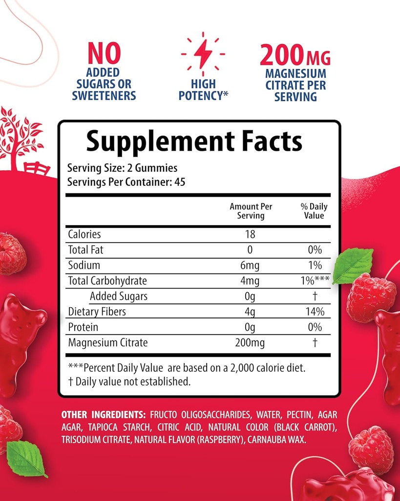 Magnesium Gummies for Adults - 200mg & Iron Gummies for Adults - Iron Vitamins with Vitamin C 3