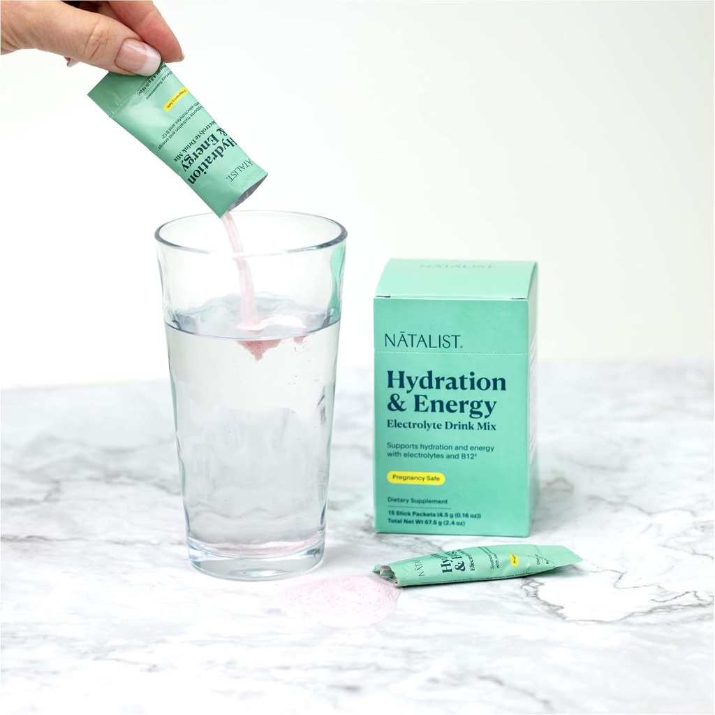 NATALIST Hydration & Electrolyte Energy Drink Mix Powder Easy Prep Daily Essentials Mineral & Vitamin Replenishment for Women Caffeine Free Vegan Berry Flavor - 15 Packet Servings 4