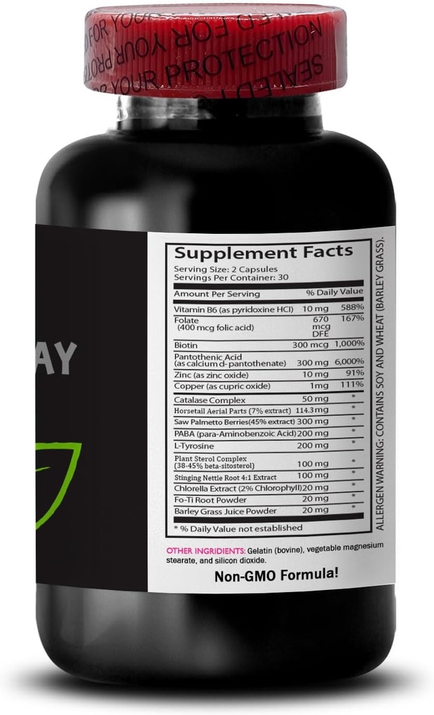 Gray hair supplement - ANTI GRAY HAIR COMPLEX - Anti gray hair, Hair shade balance, Vibrant color, Hair color renewal, Fresh tone, Color longevity, Gray hair solution 3 Bottles 180 Capsules 5