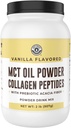 32oz Vanilla Keto MCT Powder + Collagen + Prebiotic Acacia Fibre. MCT Creamer. MCT Oil Powder from Coconuts. MCT Collagen Powder, Grass Fed, Perfect for Keto, 0 Net Carb, Stevia, Erythritol 2