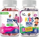 SUNNY SAM Iron Gummies for Kids & Zinc Gummies for Adults - Zinc Chewable Gummy for Immune Support - Powerful Natural Antioxidant Non-GMO Supplement for Children Men Woman Adults 2