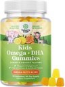 Kids DHA Omega 3 Gummies for Kids - Delicious Fish Free DHA Omega 3 Gummies with Vegetarian 6 9 for Vision Brain & Immunity - Non GMO Supplement Fish & Gluten Free 1 Month 2