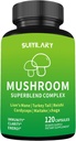 Mushroom Supplement Capsules, Mushrooms Complex, Lions Mane, Cordyceps, Chaga, Reishi, Turkey Tail, Maitake, Brain Supplements for Memory and Focus, 2 Month Supply 2