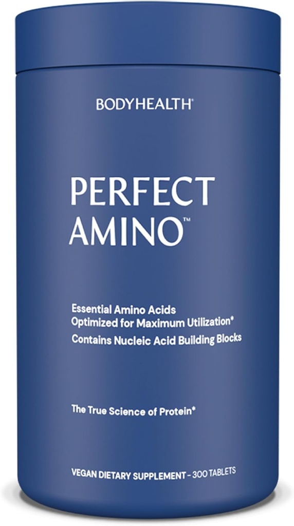 BodyHealth PerfectAmino (300 Tablets) Essential Amino Acid Supplement with BCAA and EAA, Muscle Recovery, Boost Energy & Stamina, 99% Utilization, Vegan Branched Chain Protein Pre/Post Workout 2