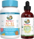 MaryRuth's Vitamin K2+D3 Gummies (Peach Mango & Apricot) & USDA Organic Probiotic Drops | Clean Label Project Verified® | Vitamins for Joint Support, & Overall Health | Vegan, Non-GMO, Gluten Free 2
