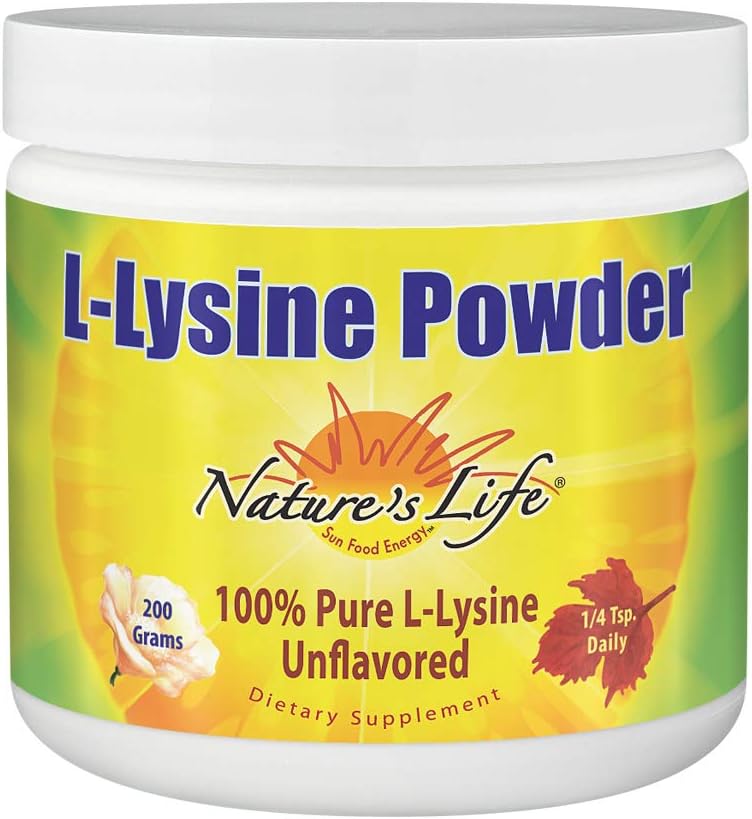 Nature's Life L-Lysine Powder | Helps Support Healthy Immune Function | 100% Pure Natural L-Lysine | Vegetarian, Unflavored, Sugar Free | 460 Servings 2