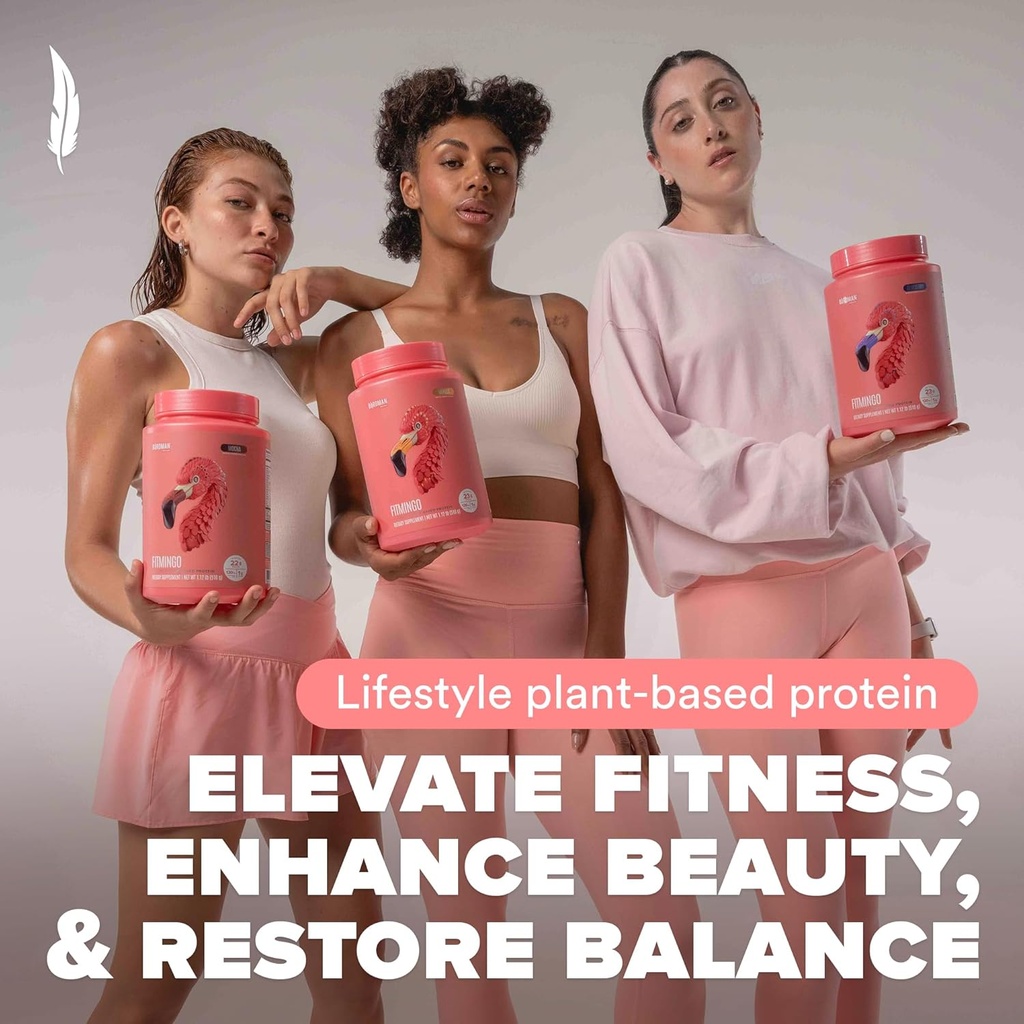 BIRDMAN Fitmingo Vegan Protein Powder with Inositol, Collagen Boosters, Hyaluronic Acid and Vitamins | Low Carb, Dairy Free, Lactose Free, Low Calorie | 23g Plant Based Vanilla Protein Powder 6