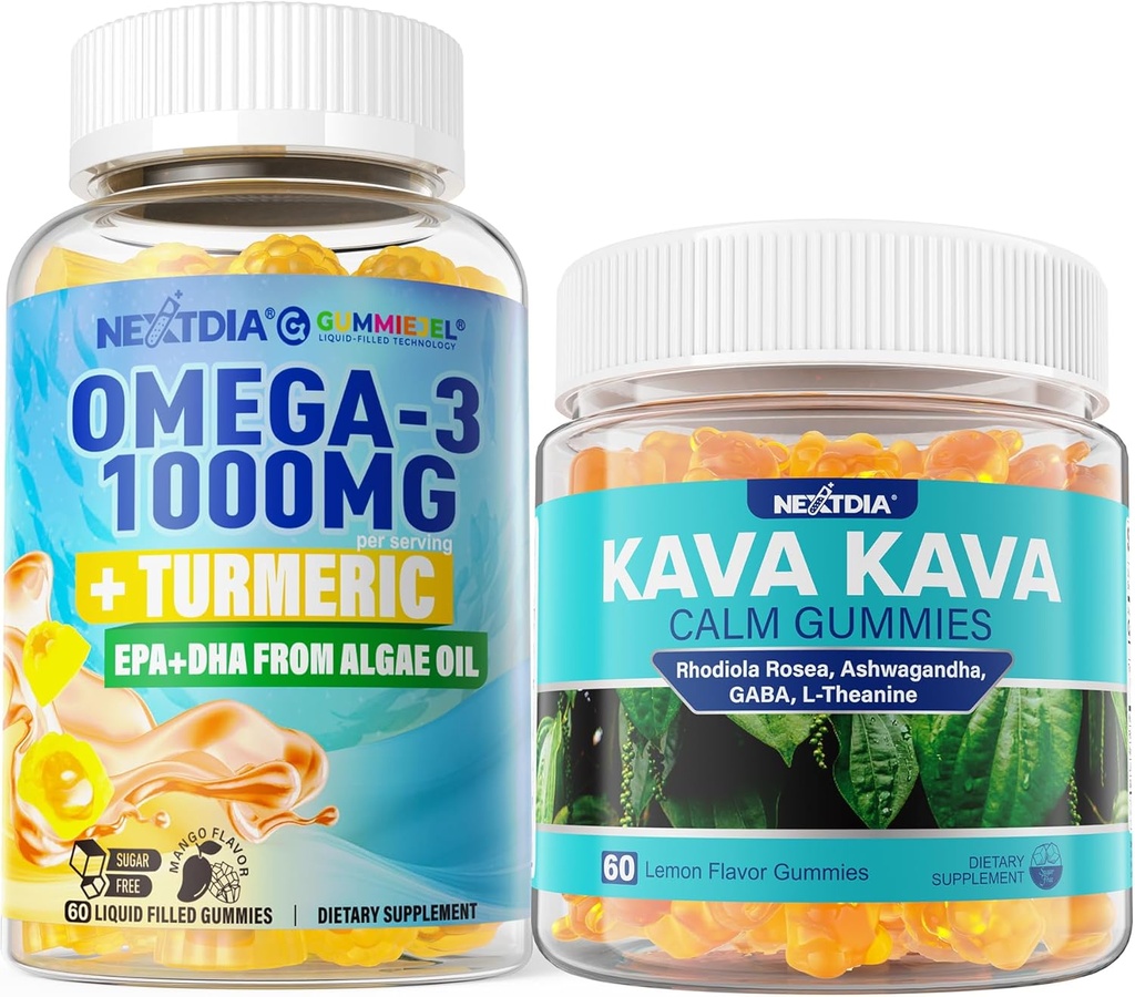 Omega3 + Turmeric, Kava Calm Gummies 2