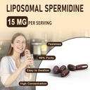 Spermidine Supplement 15 MG - 99% Purity, High Absorption, 1500 MG Fermented Wheat Germ Extract with Zinc & Thiamin, Spermidine for Men & Women - Cellular Renewal, Aging Defense, Energy, 180 Softgels 5